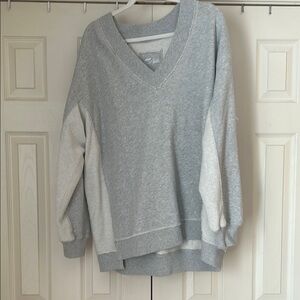 Gray V-Neck Women's Sweater
